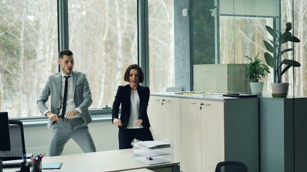 healthy office workers